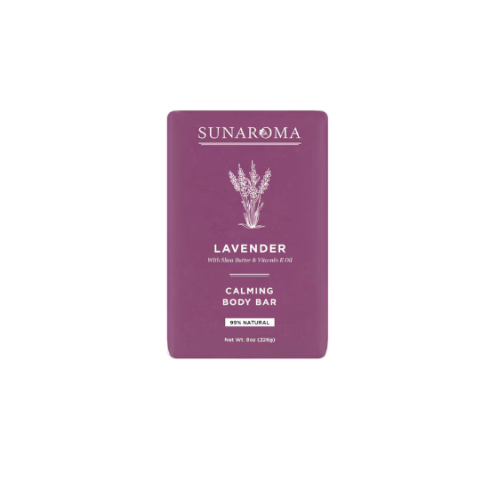 Sunaroma Lavender With Shea Butter &amp; Vitamin E Oil Soap Bar 8 Oz by Pasteur Pharmacy