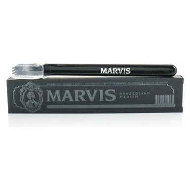 Marvis Black Toothbrush Luxurious Premium Italian Boxed Medium Bristle by Pasteur Pharmacy
