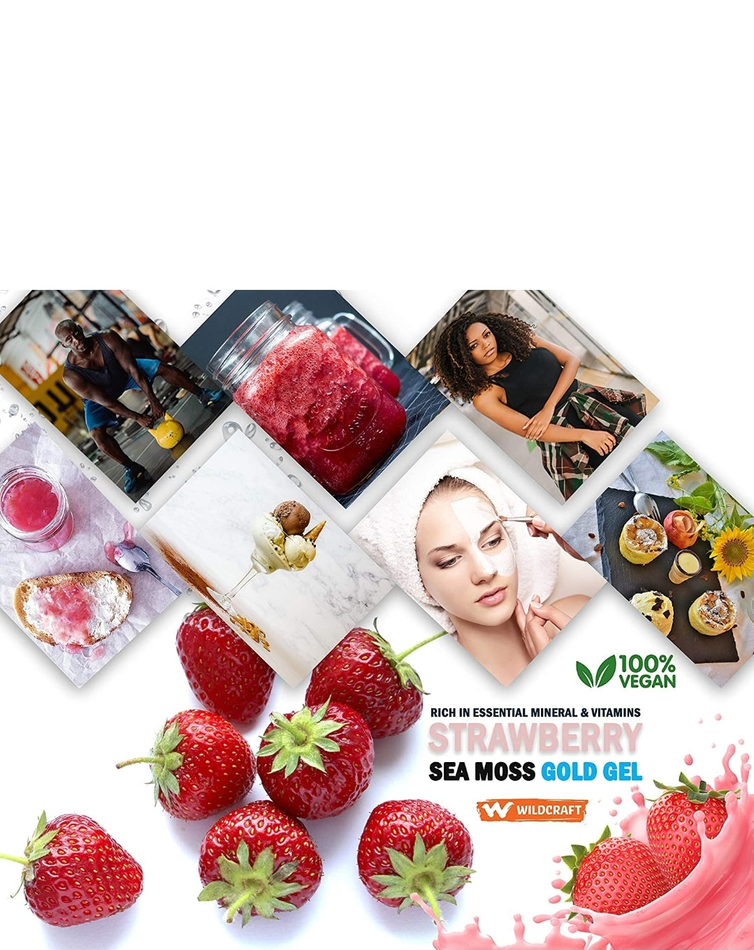 Strawberry Lemonade Sea Moss Gel – Organic, Wildcrafted from St. Lucia by Seamoss depot