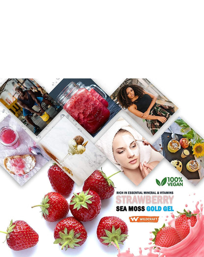 Strawberry Lemonade Sea Moss Gel – Organic, Wildcrafted from St. Lucia by Seamoss depot
