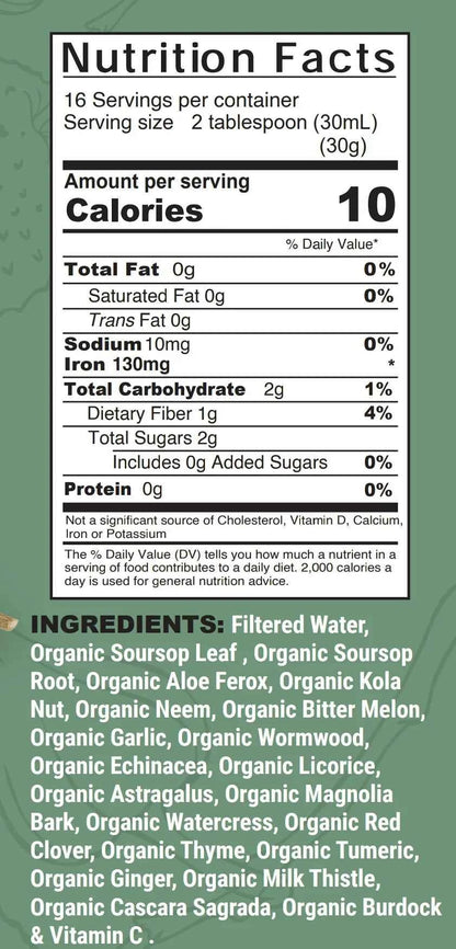 Organic Moringa + Soursop Liquid – Immune, Detox &amp; Cell Support