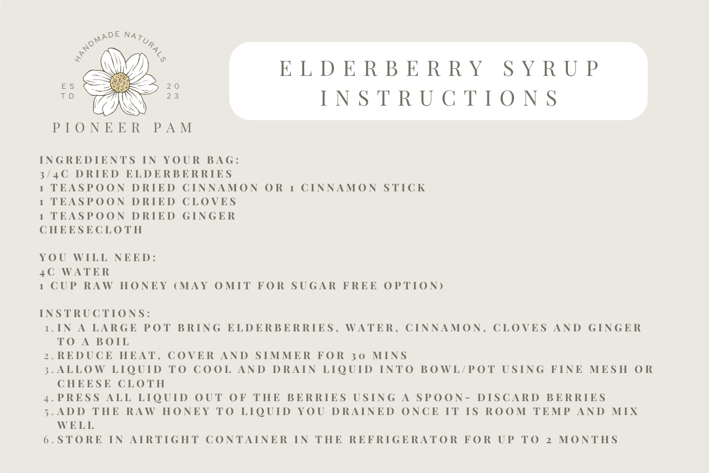 DIY Elderberry Syrup Kit 