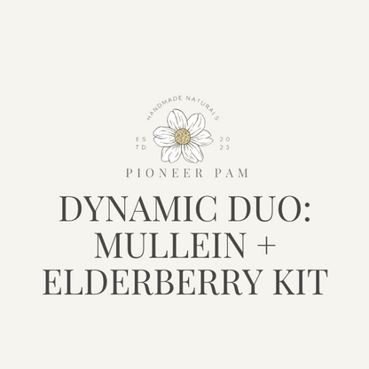Dynamic Duo: Immune &amp; Respiratory Support- Mullein Tincture + Elderberry Kit 