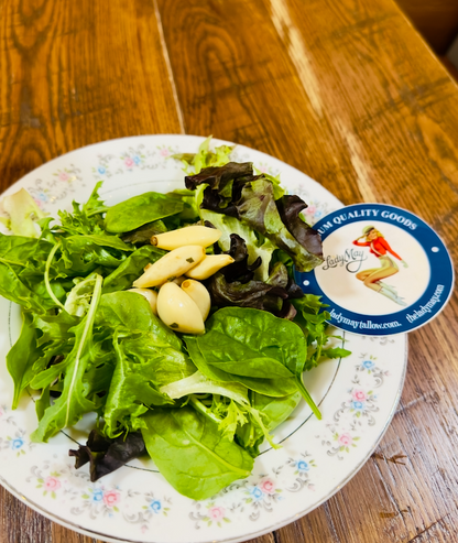 The Lady May Italian Pickled Garlic - Small Batch Basil Oregano Parsley Garlic