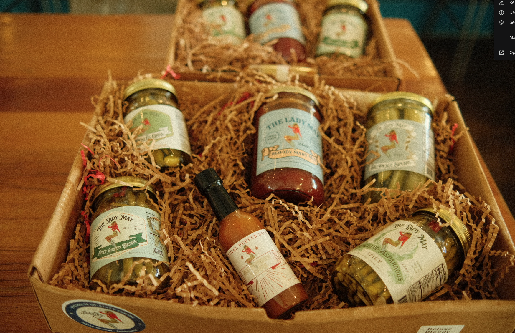 Deluxe Bloody Mary Gift Box - Complete Bar Set with Mix, Hot Sauce &amp; Pickled Veggies | Lady May
