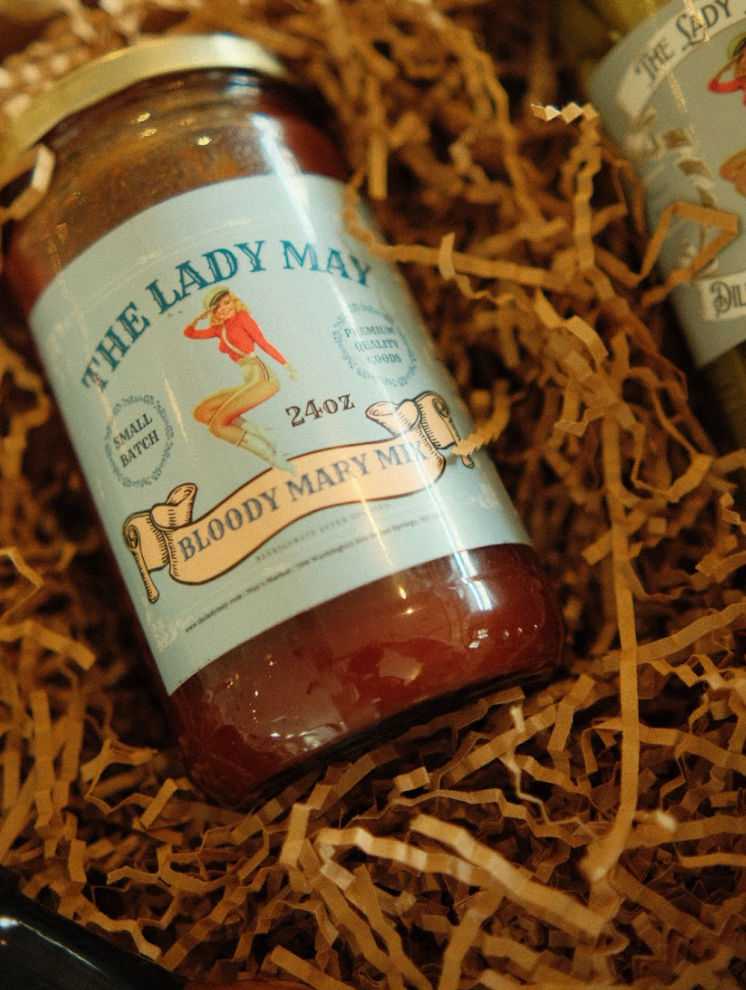 Deluxe Bloody Mary Gift Box - Complete Bar Set with Mix, Hot Sauce &amp; Pickled Veggies | Lady May