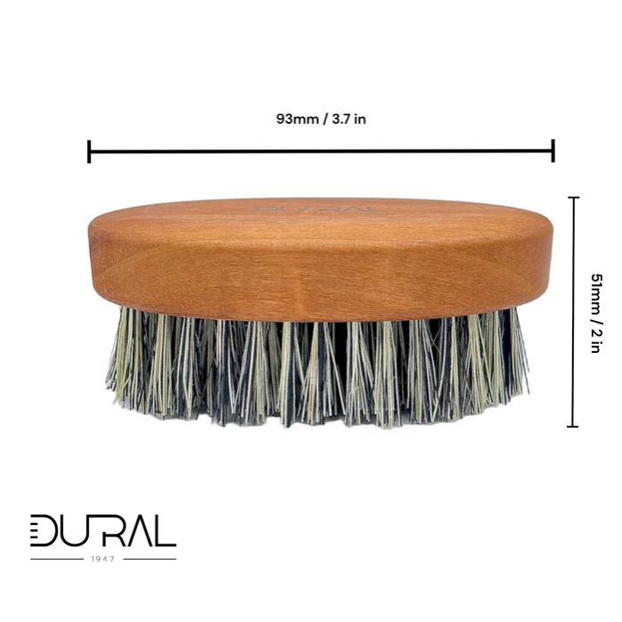 Dural Beard Brush Grey Tampico Fibre Pear Wood by Pasteur Pharmacy