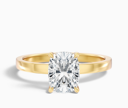 Custom Order: 1.75 ct. Elongated Cushion Cut Lab Grown Diamond Ring in 14K Yellow Gold (2.5 mm Band)