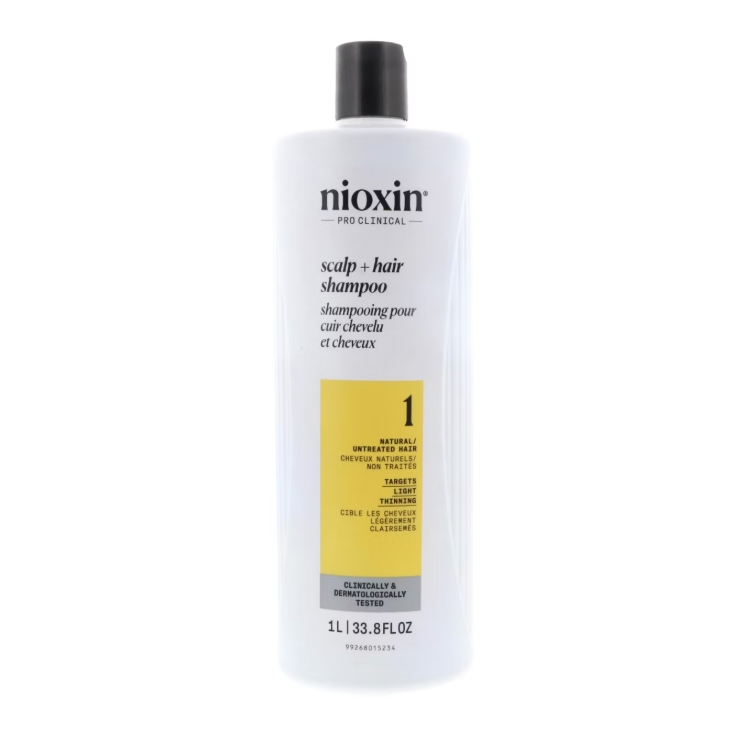 Nioxin System 1 Natural Hair Light Thinning Cleanser Shampoo 33.8oz by Pasteur Pharmacy