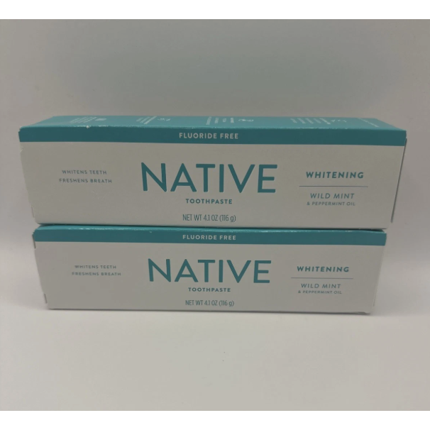 Native Whitening Wild Mint &amp; Peppermint Oil Fluoride Free Natural Toothpaste - 4.1oz by Pasteur Pharmacy