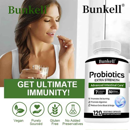 Probiotics - Supports Gut Health, Nutrient Digestion, Weight Management, Metabolism, and Calorie Control - 120 Capsules