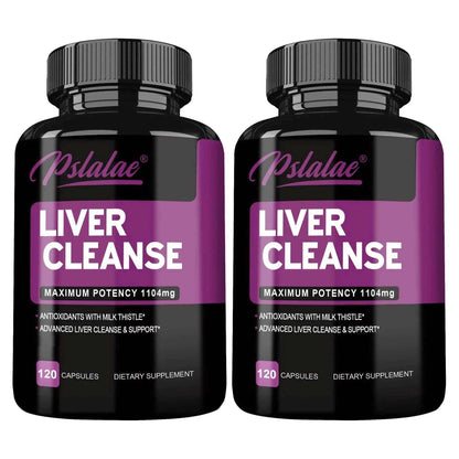 Liver Cleanse Detoxification Supplement - Complete Health Capsules with Artichoke, Berberine, Turmeric Herbs - 120 Capsules