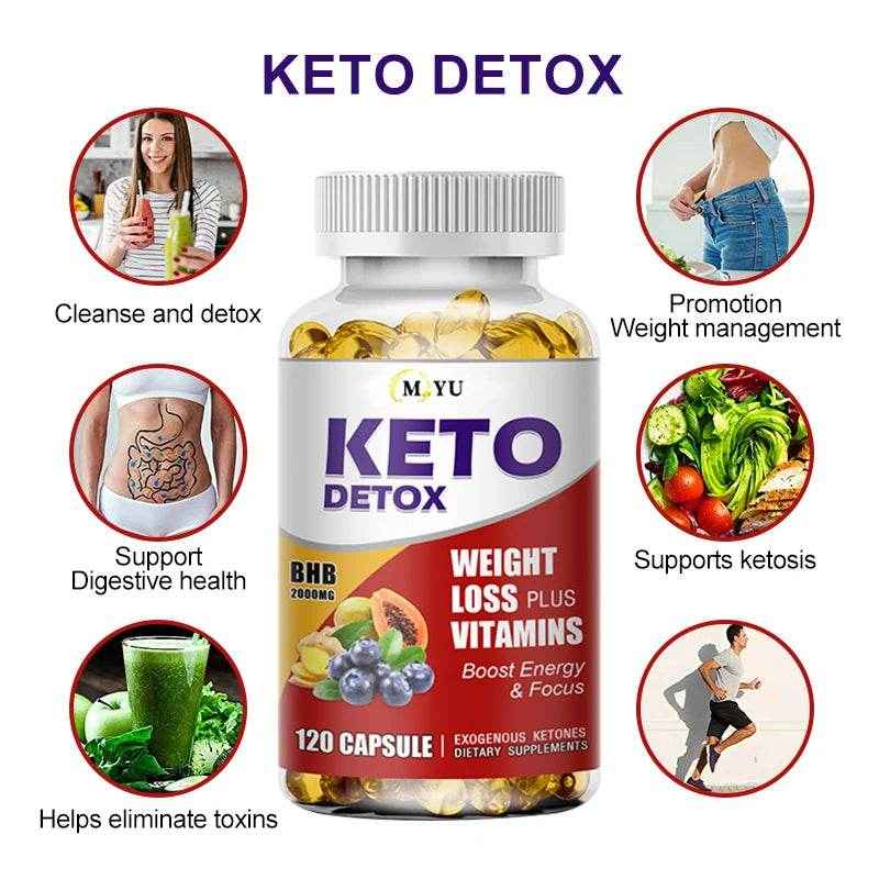 Ketogenic Capsules - Help Control Appetite, Burn Fat, Metabolize Fat, Inhibit Fat Accumulation, Promote Digestion and Detox