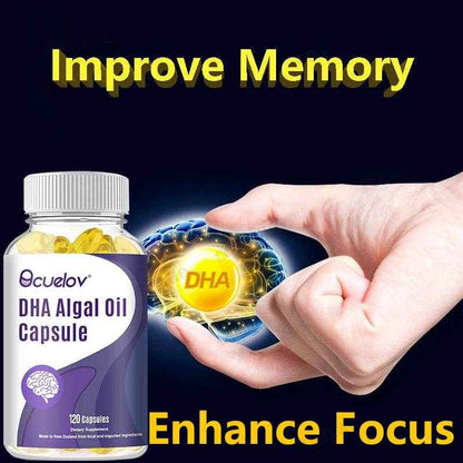 DHA natural algae oil extract, supplement memory and attention, support memory enhancement, protect brain nerves
