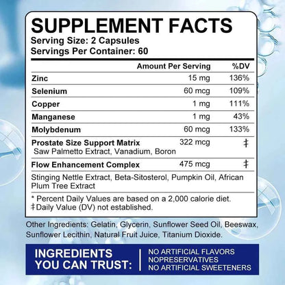 Prostate Advanced, Saw Palmetto Sitosterol Capsules for Men&