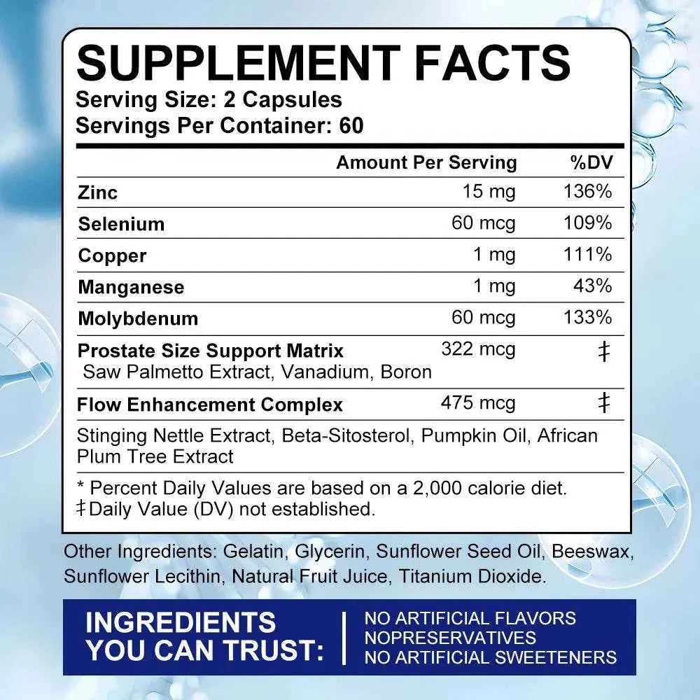 Prostate Advanced, Saw Palmetto Sitosterol Capsules for Men&