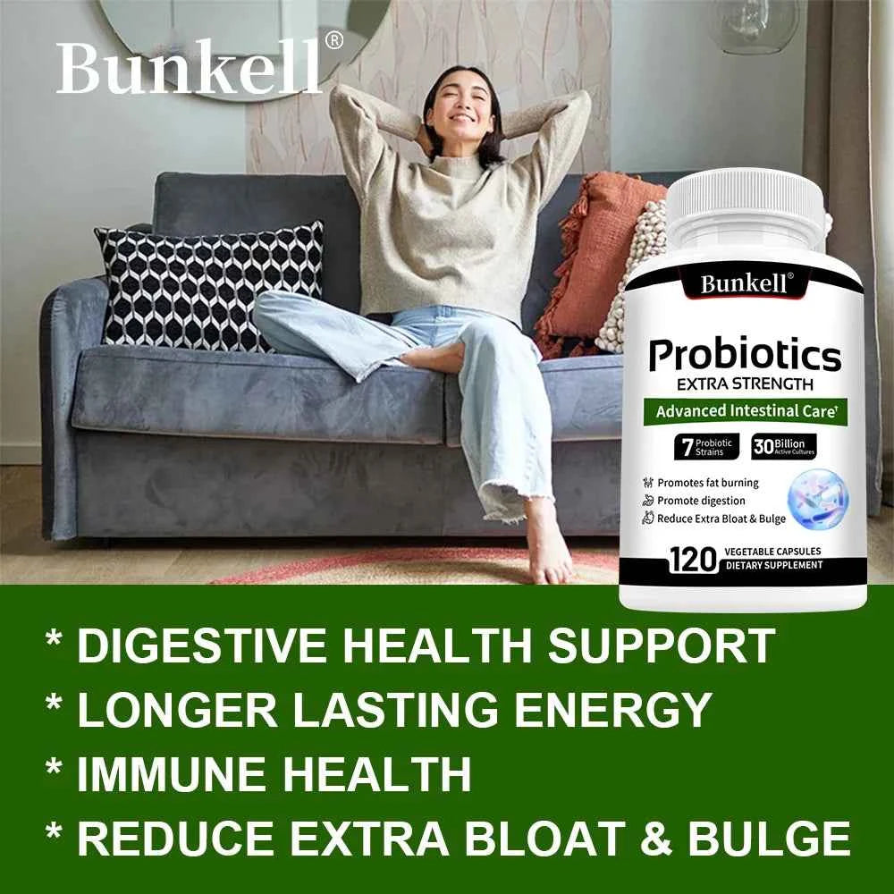Probiotics - Supports Gut Health, Nutrient Digestion, Weight Management, Metabolism, and Calorie Control - 120 Capsules