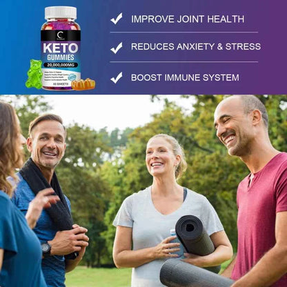 GPGP GreenPeople 60PCS Keto Gummies Keto Gummy Supplement Help For Weight Loss For Women And Men - Cleanse - Detox