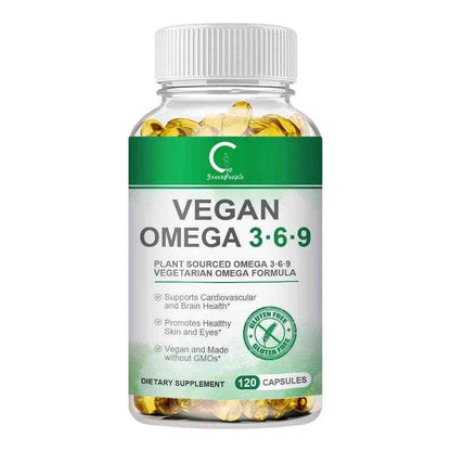 Omega 3 Fish Oil Capsules Non-GMO Gluten Free Dietery Supplement- Supports Nervous System, Skin Hair Health, Relieves Stress