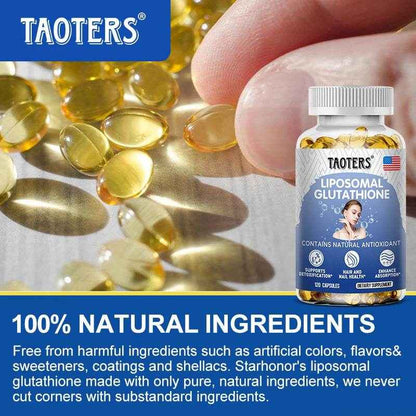 Glutathione Supplement Capsules - Liver and Skin Antioxidant Support, Detoxification, Cardiovascular, Brain, Immune Health