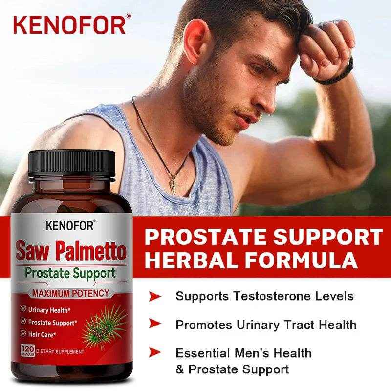 KENOFOR Saw Palmetto Extract Supplement - Supports Good Sleep, Prostate and Urinary Tract Health, Promotes Hair Growth