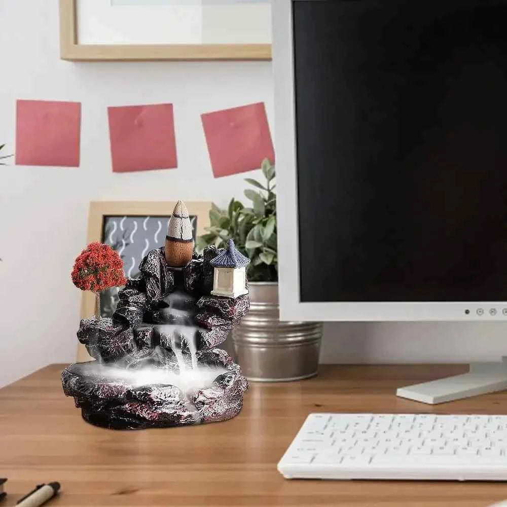 Waterfall Backflow Incense For Home And Office Decoration With Incense Cones