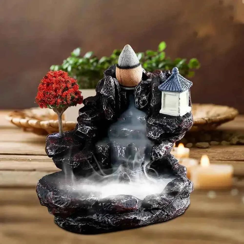 Waterfall Backflow Incense For Home And Office Decoration With Incense Cones