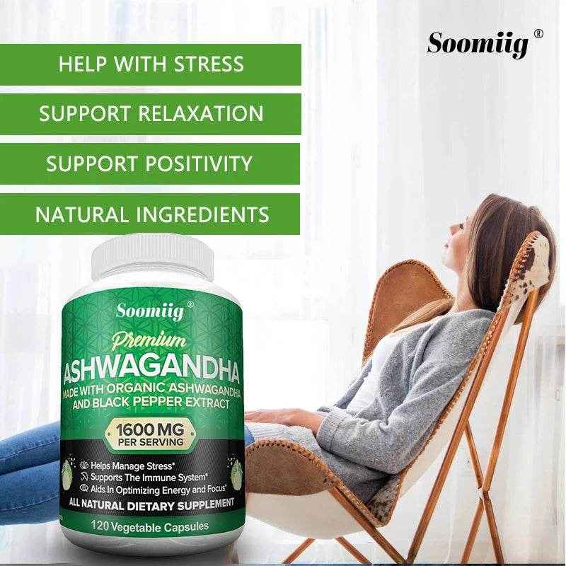 Organic Ashwagandha Veggie Capsules Purely organic energy support, stress relief, and enhanced sleep.