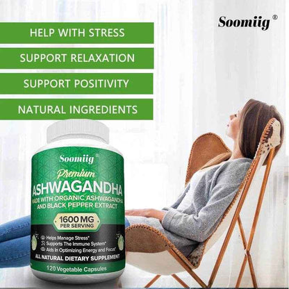 Organic Ashwagandha Veggie Capsules Purely organic energy support, stress relief, and enhanced sleep.