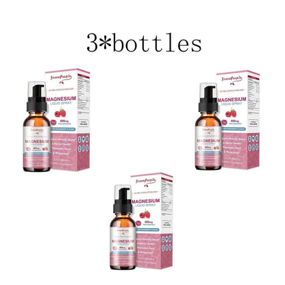 Magnesium Glycinate Liquid, 400mg Magnesium Liquid Supplement with Vitamin B6, C, D, Zinc, Magnesium for Kids and Adults