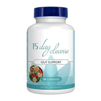 Gut Health Supplements - Improve Digestive Comfort 15 Day Cleanse Detox Gut &amp; Colon Support Capsules