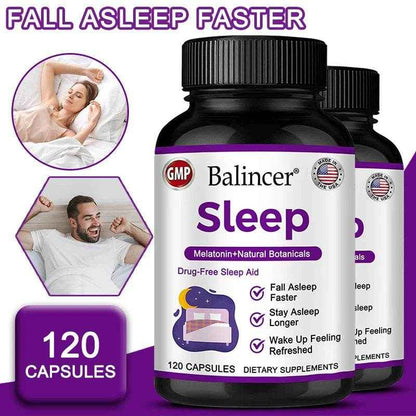 Sleep Supplement - Melatonin + Natural Plant Extracts, Promotes Healthy Sleep Cycles, Supports Immune Health, Antioxidant