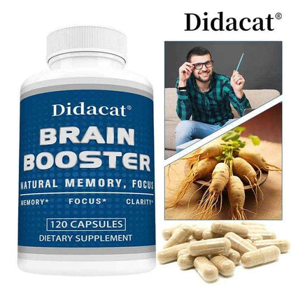 Didacat Brain Supplements - Helps with Memory, Clarity, Focus, Balanced Energy Levels, Supports Brain Health