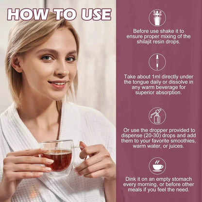 BEWORTHS Himalaya Original Pure Shilajit Drop Naturally Enriched with Fulvic Acid and 85+Trace Minerals, Gluten Free