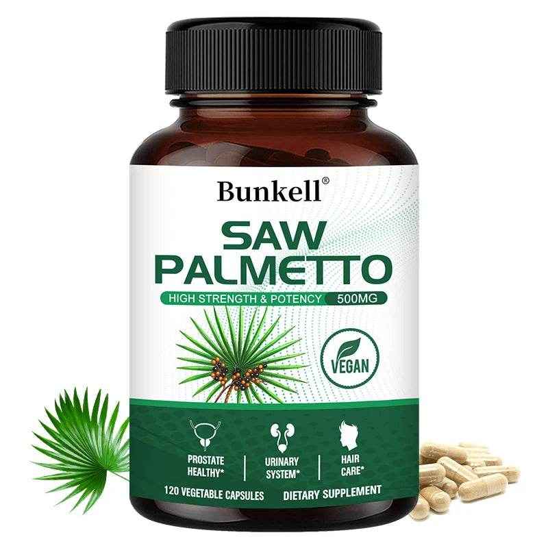 Saw Palmetto Supplement 500mg – Anti-Aging Hair Vitamins To Help with Hair Care, Support Urinary Tract and Prostate Health