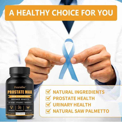 Fearathe Saw Palmetto Prostate Supplement - Promotes Prostate Health, Urinary Health and Hair Growth