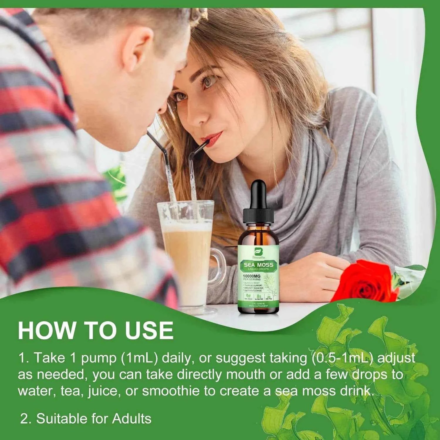 Organic Sea Moss Drops- Joint Support Supplement - Immune Support Supplement