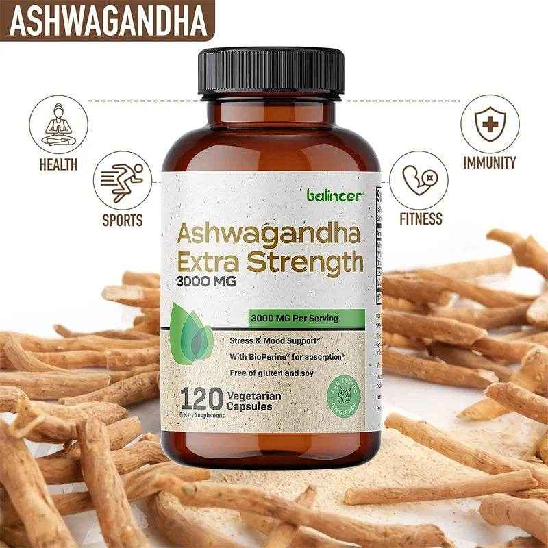 Balincer Ashwagandha Capsules | Ashwagandha Extract Supplement | Boost Energy, Relieve Stress, Support Mood &amp; Focus