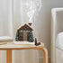 Winter Cabin Decoration - Rustic Log Cabin Incense Burner in Christmas Style for Home Fragrance and New Year Gifts