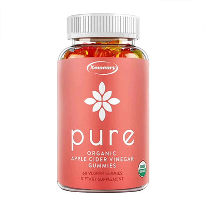 Pure Apple Cider Vinegar - Weight Management, Metabolism Boost, Fat Burning, Appetite Suppressant, Detoxification - 60 Gummies