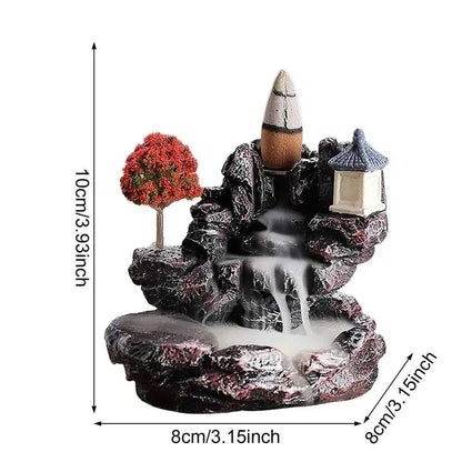 Waterfall Backflow Incense For Home And Office Decoration With Incense Cones
