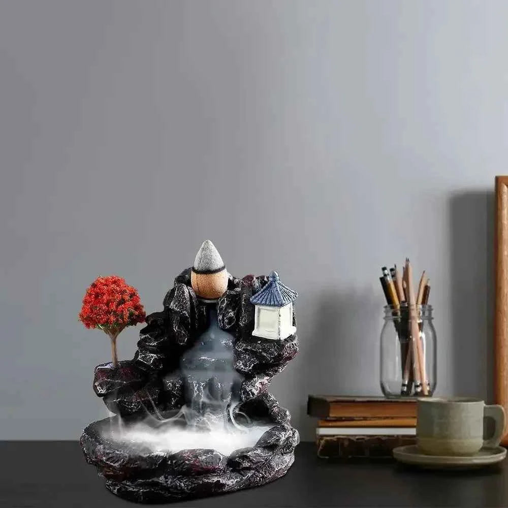 Waterfall Backflow Incense For Home And Office Decoration With Incense Cones