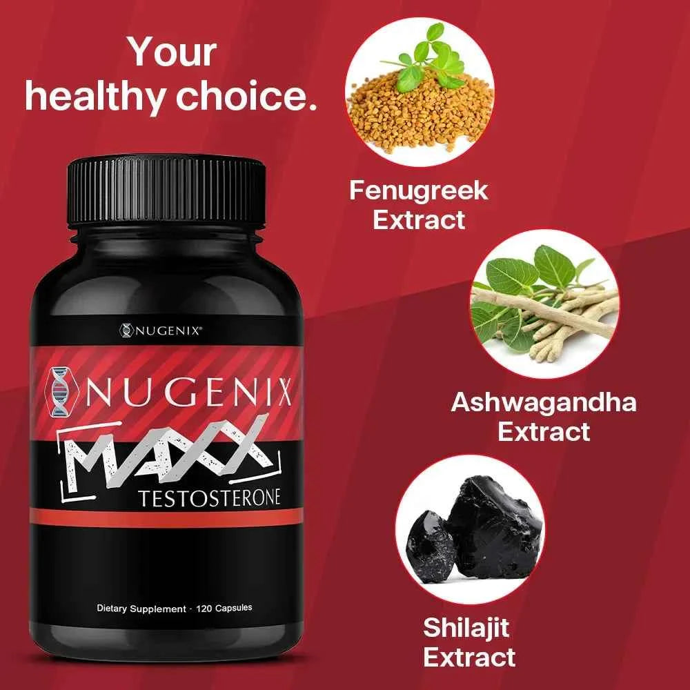 Nugenix Maxx - Male Performance, Endurance, Muscle, Hormone Boosting Formula, 120 Capsules