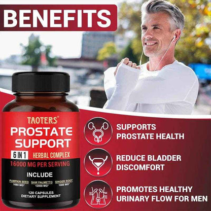 Saw Palmetto and Ginger Root Supplements for Prostate Health, Hair Growth, Urinary Tract Health, Inflammation Management