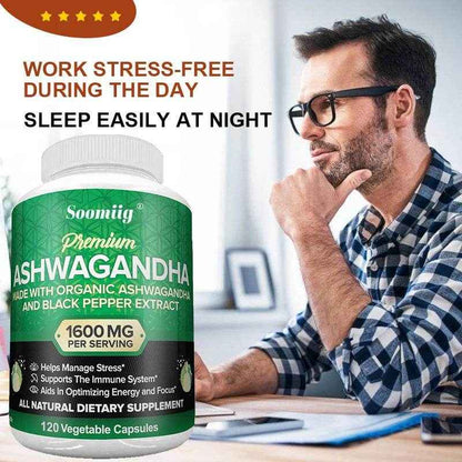 Organic Ashwagandha Veggie Capsules Purely organic energy support, stress relief, and enhanced sleep.