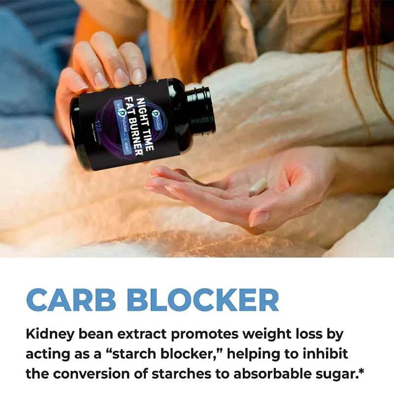 Nighttime Metabolism Support - Fat Burning, Metabolism Boosting, Appetite Suppressant, Healthy Weight Management - 120 Capsules