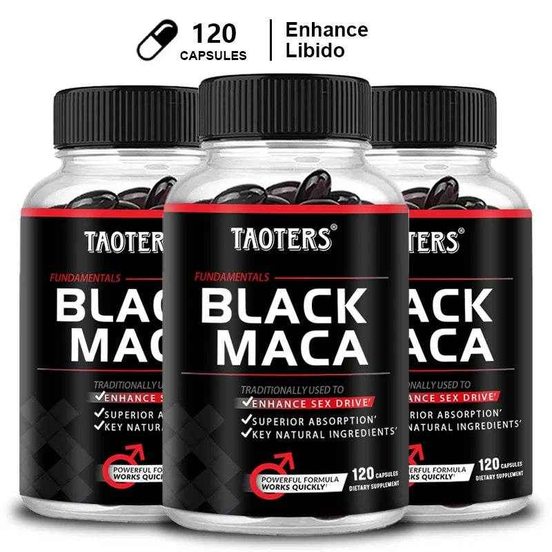 Black Maca Capsules - Improves Endurance and Performance - Mood and Immune Support, Builds Muscle