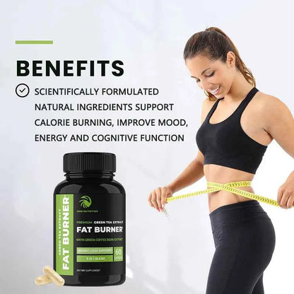 Green Tea Weight Loss | Belly Fat Burner, Metabolism Booster &amp; Appetite Suppressant for Men and Women | 60 Capsules