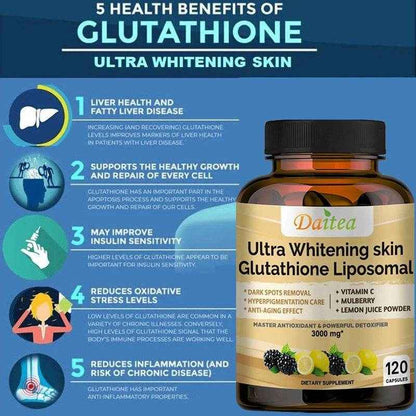 Collagen Glutathione Capsules - Powerful Antioxidants That Help with Immune Function, Boost Metabolism, Repair and Cleanse