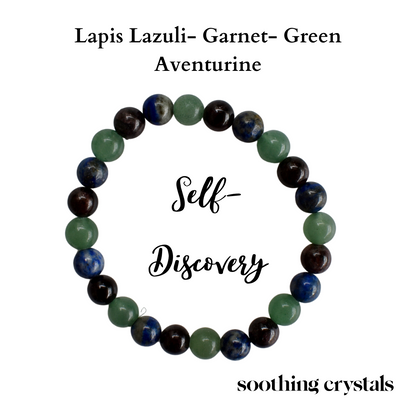 Encourages SELF-DISCOVERY Crystal Bracelet (Communication, Balance, Luck)  DestGlow